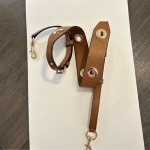 Michael Kore Genuine Leather Crossbody Shoulder Strap Brown Replacement For Bag